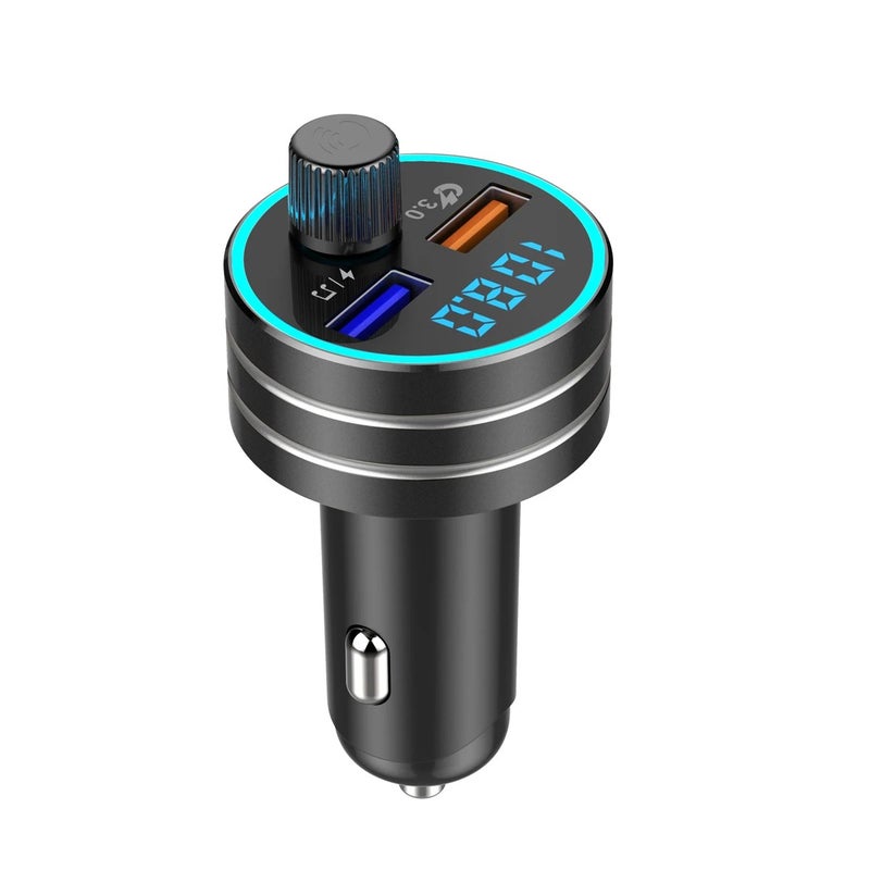 Y&D New Bluetooth FM Transmitter for Car, MP3 Player Receiver, Dual USB Car Charger Ports, Universal USB Automobile Charger, Hands-Free Calling & Music Streaming - Image 2